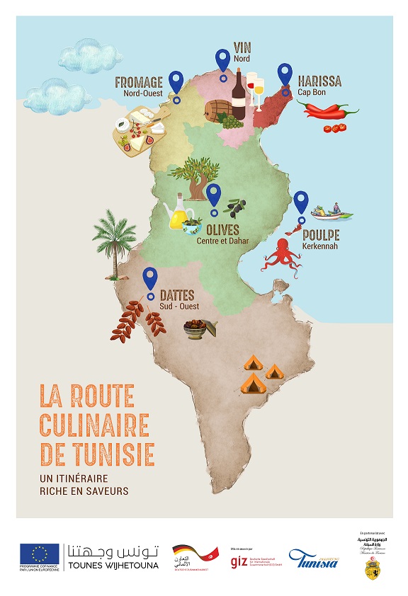 La Route Culinaire de Tunisie carte